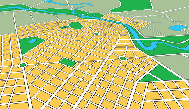 carte d'une ville générique